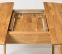 NordicStory Mesa de comedor redonda y extensible de madera maciza de roble &quot;Escandi 5&quot; 110-145 x 110 x 75 cm.