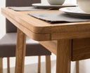 NordicStory Mesa extensible de comedor de madera maciza de roble &quot;Mini 1&quot; 110-170 x 65 x 77 (75) cm.