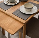 NordicStory Mesa extensible de comedor de madera maciza de roble &quot;Mini 1&quot; 110-170 x 65 x 77 (75) cm.