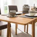 NordicStory Mesa extensible de comedor de madera maciza de roble &quot;Mini 1&quot; 110-170 x 65 x 77 (75) cm.