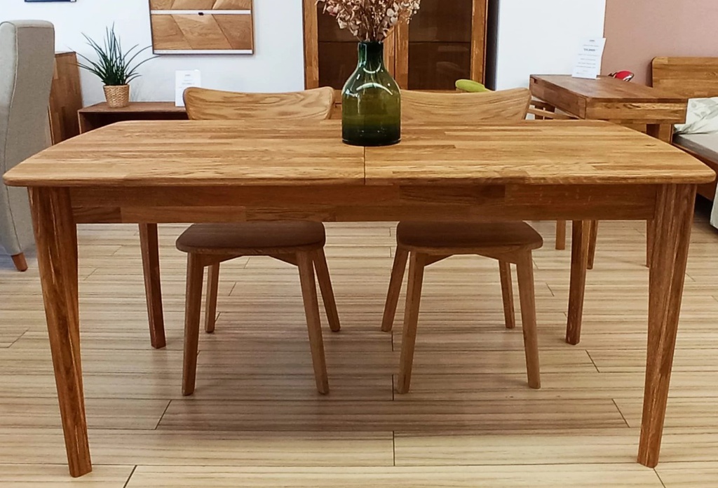 NordicStory Mesa extensible de comedor de madera maciza de roble &quot;Monty&quot;