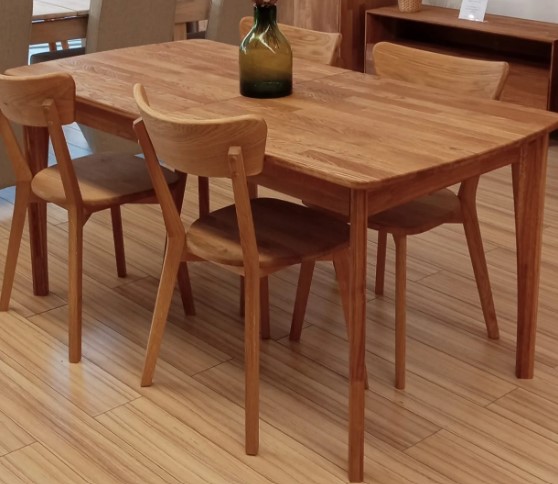 NordicStory Mesa extensible de comedor de madera maciza de roble &quot;Monty&quot;