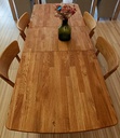 NordicStory Mesa extensible de comedor de madera maciza de roble &quot;Monty&quot;