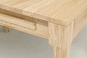 NordicStory Mesa extensible de comedor de madera maciza de roble &quot;Marsi&quot; 85-125 x 80 x 75 cm.