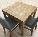 NordicStory Mesa extensible de comedor de madera maciza de roble &quot;Marsi&quot; 85-125 x 80 x 75 cm.