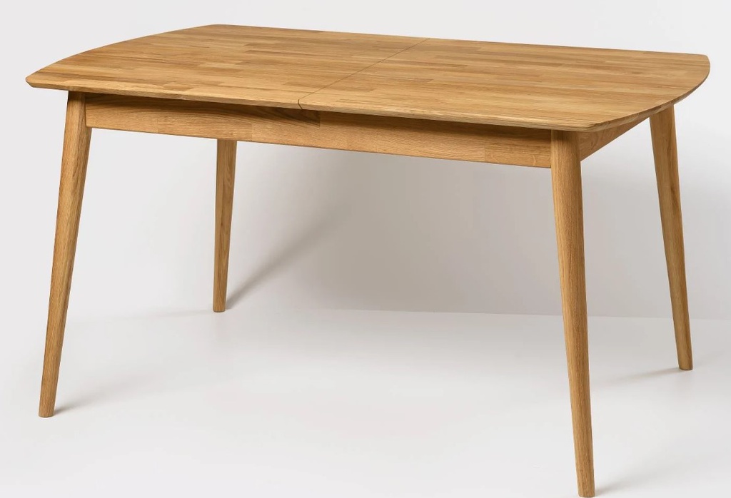 NordicStory Mesa de comedor rectangular y extensible de madera maciza de roble &quot;Escandi&quot;