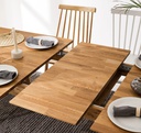 NordicStory Mesa de comedor rectangular y extensible de madera maciza de roble &quot;Escandi&quot;