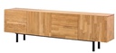 NordicStory Mueble de TV de madera maciza de roble &quot;Wardi&quot; 220 x 40 x 65 cm.