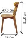 NordicStory Pack de 4 Sillas de Comedor de Madera Maciza de Roble Isku