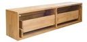 NordicStory consola aparador flotante de madera maciza de roble &quot;Sven&quot; 120  /  100 x 25 x 30 cm.