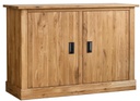 NordicStory Aparador Comoda rustica de madera maciza de roble &quot;Provance 2&quot; 121 x 48 x 84,5 cm.