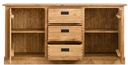 NordicStory Aparador Comoda rustica de madera maciza de roble &quot;Provance 2x3&quot; 175 x 48 x 84,5 cm.