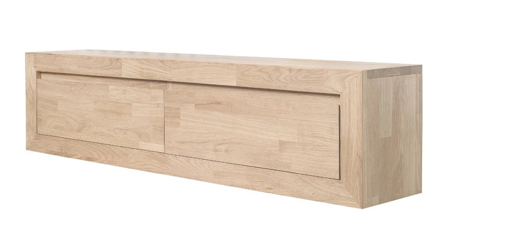 NordicStory consola aparador flotante de madera maciza de roble &quot;Sven&quot; 120  /  100 x 25 x 30 cm.