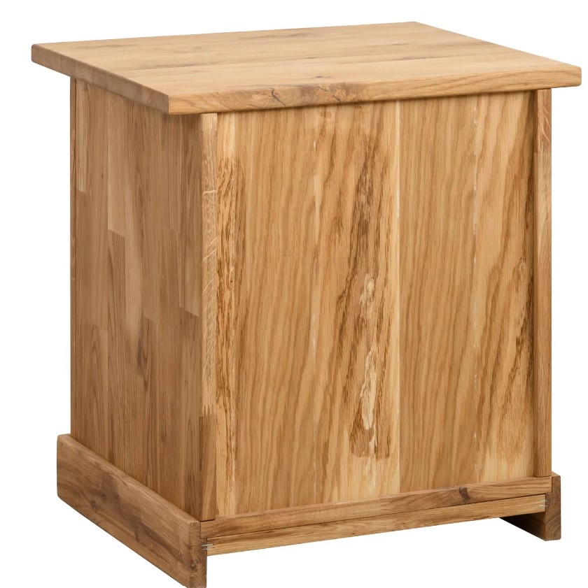 NordicStory Mesa auxiliar rustica, mesita de noche de madera maciza de roble &quot;Provance 2&quot; 47 x 40 x 50 cm.