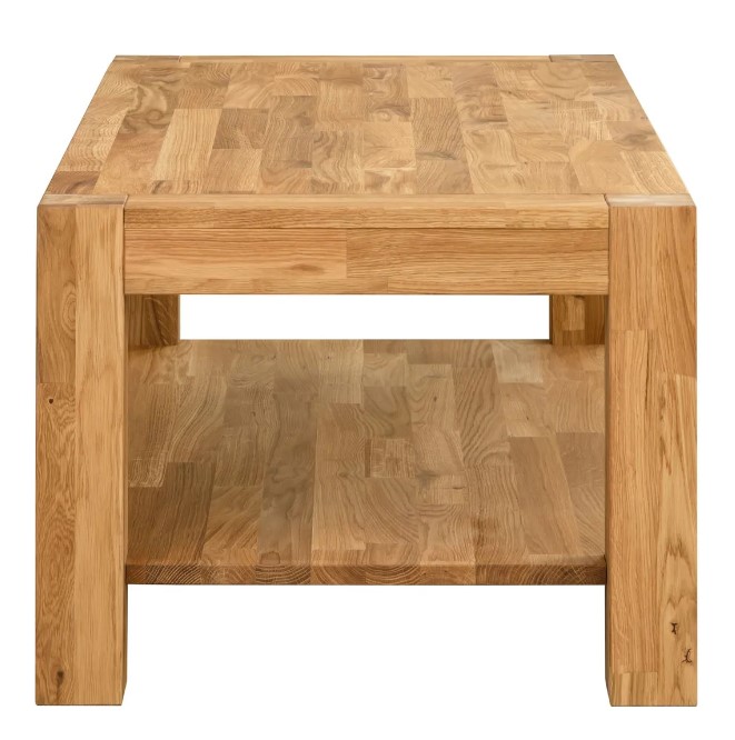 NordicStory Mesa de centro rustica de madera maciza de roble &quot;Provance&quot; 120 x 60 x 45 cm.