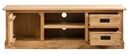 NordicStory Mueble de TV rustico de madera maciza de roble &quot;Provance 2&quot; 145 x 42 x 48 cm.