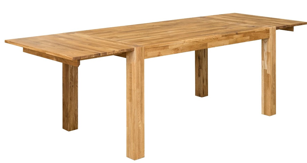 NordicStory Mesa de comedor extensible rustica de madera maciza de roble &quot;Provance&quot;