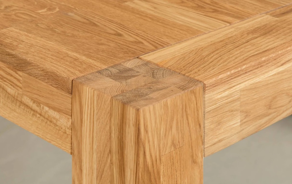 NordicStory Mesa de comedor extensible rustica de madera maciza de roble &quot;Provance&quot;