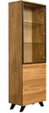 NordicStory Armario Vitrina de madera maciza de roble &quot;Moritz 1&quot; 60 x 40 x 198,9 cm.