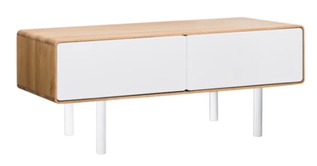 NordicStory Mueble de TV de madera maciza de roble Tokio 202