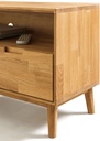 NordicStory Mueble de TV de madera maciza de roble &quot;Escandi 2&quot; 120 x 39 x 53,5 cm.