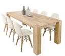 NordicStory Mesa de comedor de madera maciza de roble &quot;Mauritz 3&quot;  180 x 90 x 75 cm.