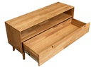 NordicStory Mueble de TV de madera maciza de roble &quot;Escandi 2&quot; 120 x 39 x 53,5 cm.