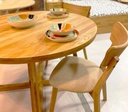 NordicStory Pack de Sillas de Comedor de Madera Maciza de Roble Diana Beige