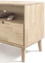 NordicStory Mueble de TV de madera maciza de roble &quot;Escandi 2&quot; 120 x 39 x 53,5 cm.