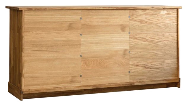 NordicStory Aparador Comoda rustica de madera maciza de roble &quot;Provance 3x3&quot; 175 x 48 x 84,5 cm.