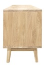 NordicStory Mueble de TV de madera maciza de roble &quot;Escandi&quot; 180 x 39 x 54 cm.