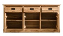 NordicStory Aparador Comoda rustica de madera maciza de roble &quot;Provance 3x3&quot; 175 x 48 x 84,5 cm.