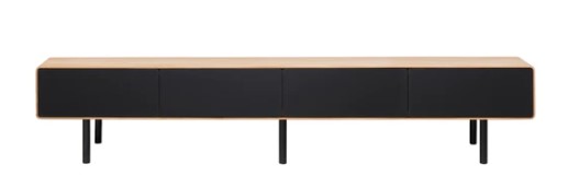 NordicStory Mueble de TV de madera maciza de roble Tokio 404