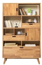 NordicStory Estanteria Libreria de madera maciza de roble &quot;Escandi 3&quot; 100 x 35 x 182.4 cm.