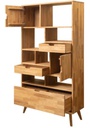 NordicStory Estanteria Libreria de madera maciza de roble &quot;Escandi 3&quot; 100 x 35 x 182.4 cm.