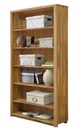 NordicStory Libreria Estanteria de pared de madera maciza de roble &quot;Elsa 1&quot; 108 x 40 x 201,5 cm.