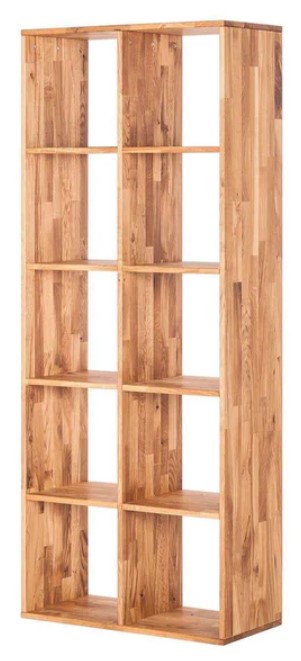 NordicStory Estanteria Libreria de madera maciza de roble &quot;Regal 10&quot; 76 x 35 x 187 cm.