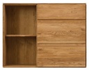 NordicStory Armario flotante de madera maciza de roble &quot;Combo 8&quot; 98 x 41 x 82,3 cm.