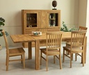 NordicStory Mesa extensible de comedor de madera maciza de roble &quot;Mauritz 1&quot;