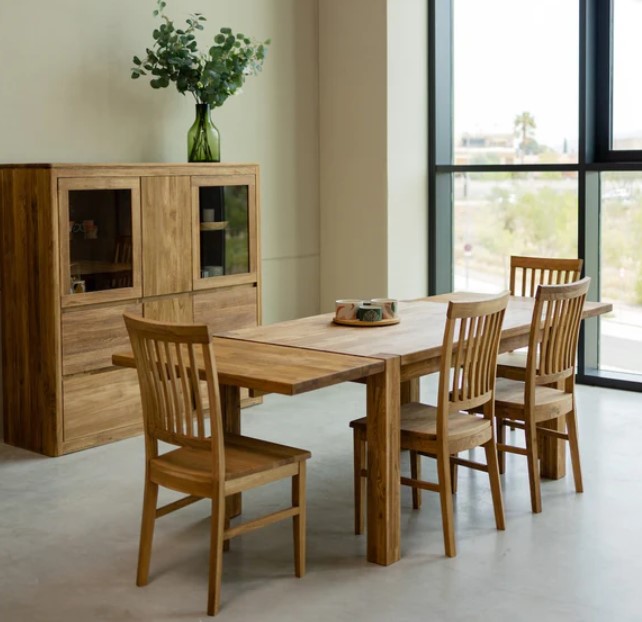 NordicStory Mesa extensible de comedor de madera maciza de roble &quot;Mauritz 1&quot;