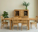 NordicStory Mesa extensible de comedor de madera maciza de roble &quot;Mauritz 1&quot;