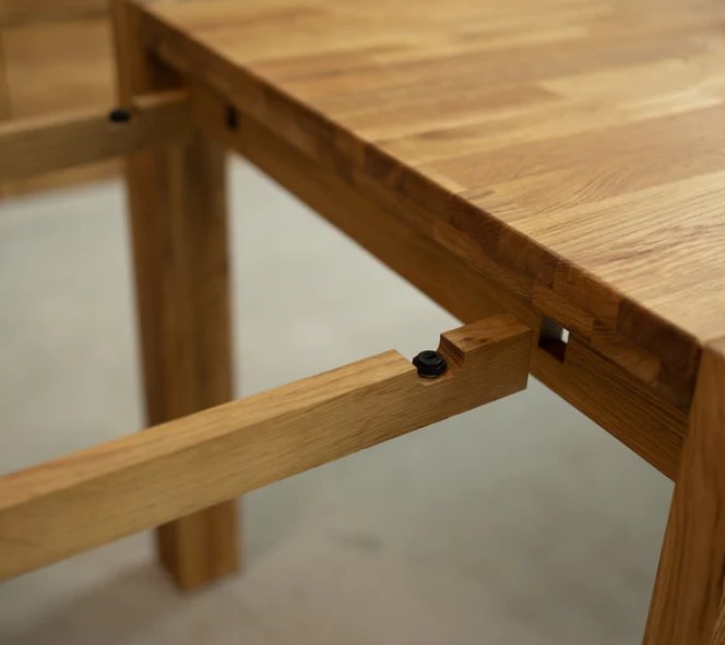 NordicStory Mesa extensible de comedor de madera maciza de roble &quot;Mauritz 1&quot;