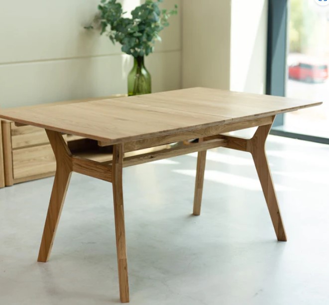 NordicStory Mesa extensible de comedor de madera maciza de roble &quot;Harold&quot;