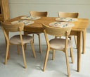 NordicStory Mesa extensible de comedor de madera maciza de roble &quot;Monty&quot;