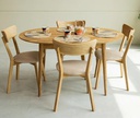 NordicStory Mesa de comedor ovalada y extensible de madera maciza de roble &quot;Escandi 2&quot;