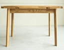 NordicStory Mesa extensible de comedor de madera maciza de roble &quot;Mini 1&quot; 110-170 x 65 x 77 (75) cm.