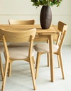 NordicStory Mesa extensible de comedor de madera maciza de roble &quot;Mini 1&quot; 110-170 x 65 x 77 (75) cm.