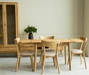 NordicStory Mesa extensible de comedor de madera maciza de roble &quot;Mini 1&quot; 110-170 x 65 x 77 (75) cm.