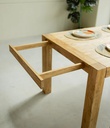 NordicStory Mesa de comedor extensible rustica de madera maciza de roble &quot;Provance&quot;