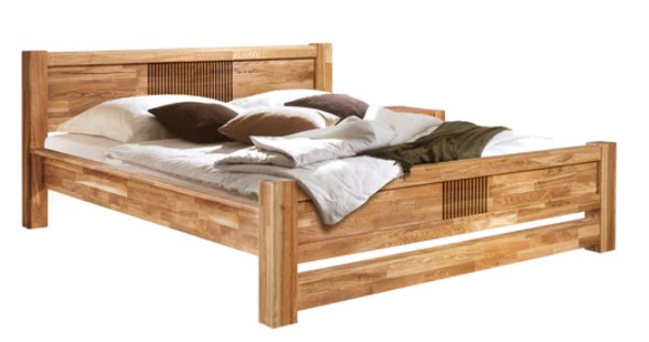 NordicStory Cama de madera maciza roble &quot;Valencia&quot; /140 x 200 cm./ 160 x 200 cm. / 180 x 200 cm.